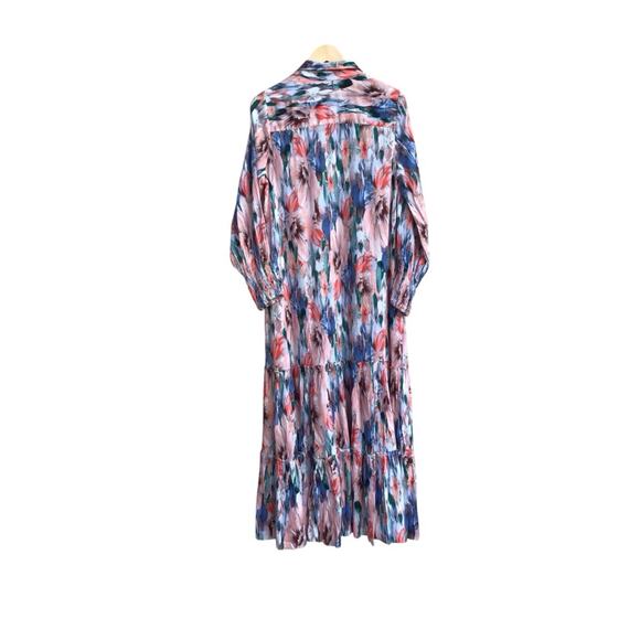 Misa Esmee Eden Floral Tiered Long Sleeve Maxi Dress Size: Small - Picture 5 of 9